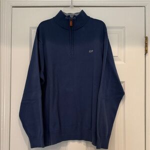 Vineyard Vines Men's Blue Zip-Up Sweater